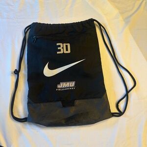 Nike JMU James Madison University Field Hockey Draw String bag Black